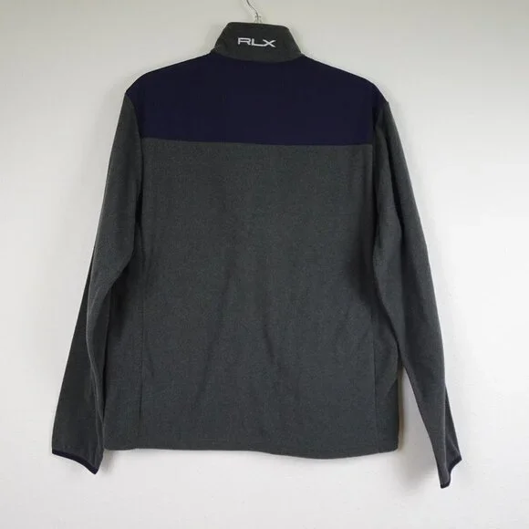 RLX Ralph Lauren 1/4 Zip Pullover Men's Size M Blue Gray Fleece